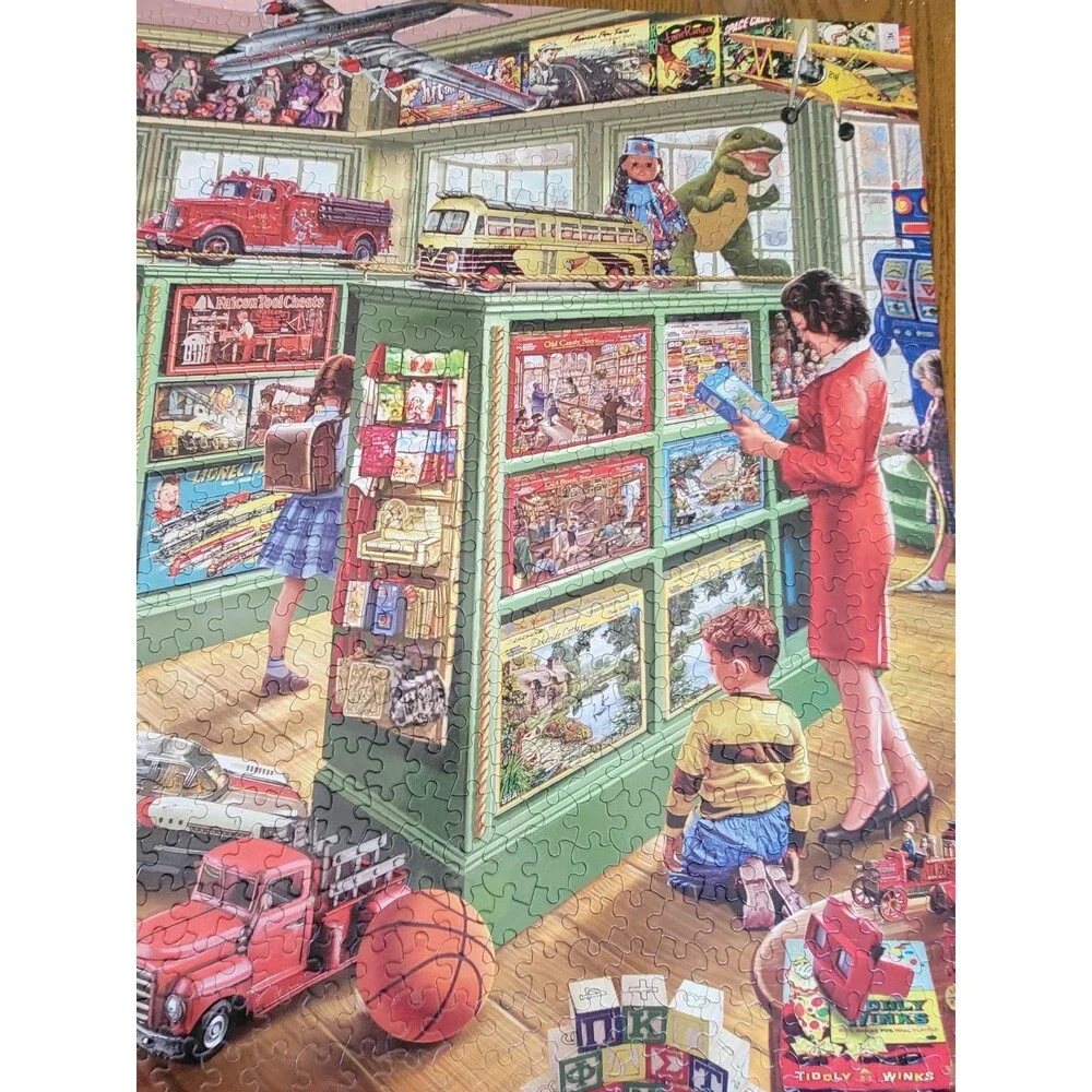 2015 White Mountain The Toy Store 1000 Piece Toys Cardboard Jigsaw Puzzle #1152
